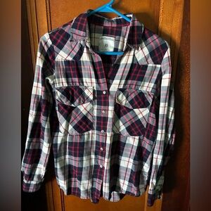 Zara Red and Black Checkered Shirt